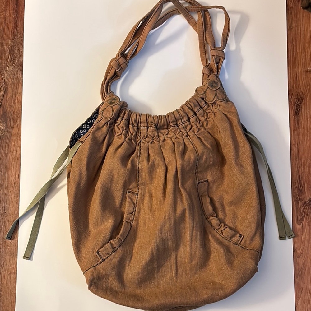 Vintage Lucky Brand Boho Shoulder Bag - Hemp and Cotton